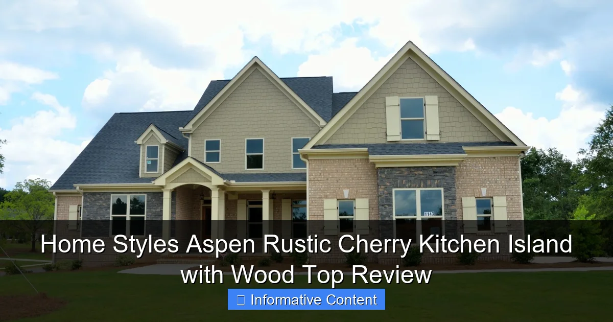 Home Styles Aspen Rustic Cherry Kitchen Island with Wood Top Review