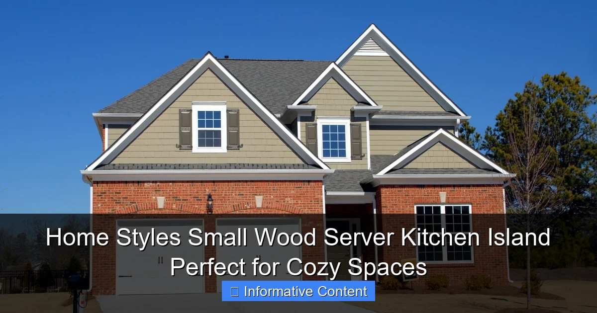 Home Styles Small Wood Server Kitchen Island Perfect for Cozy Spaces