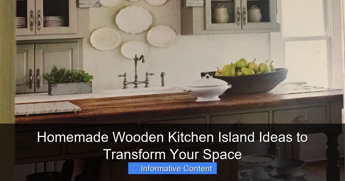 Homemade Wooden Kitchen Island Ideas to Transform Your Space