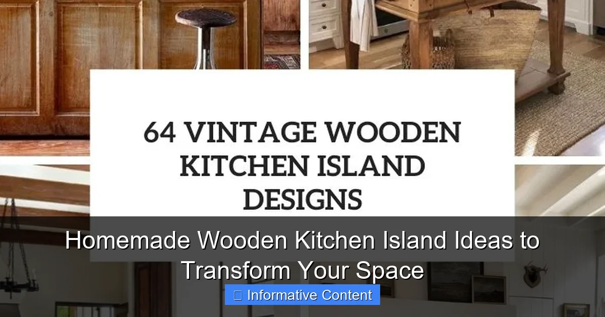 Homemade Wooden Kitchen Island Ideas to Transform Your Space