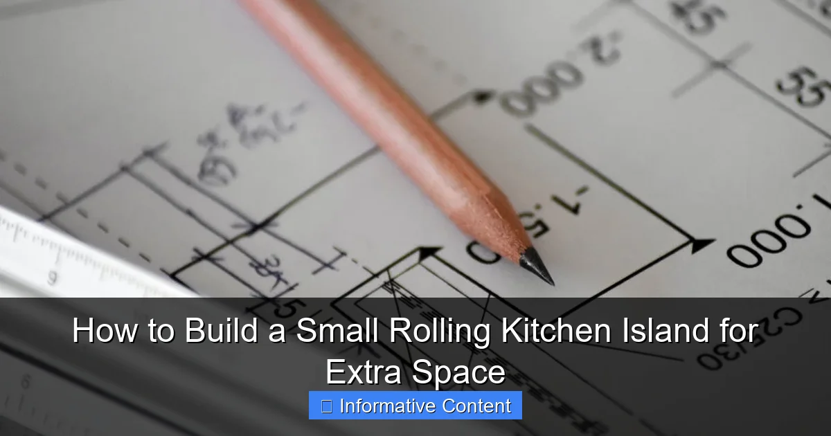 How to Build a Small Rolling Kitchen Island for Extra Space