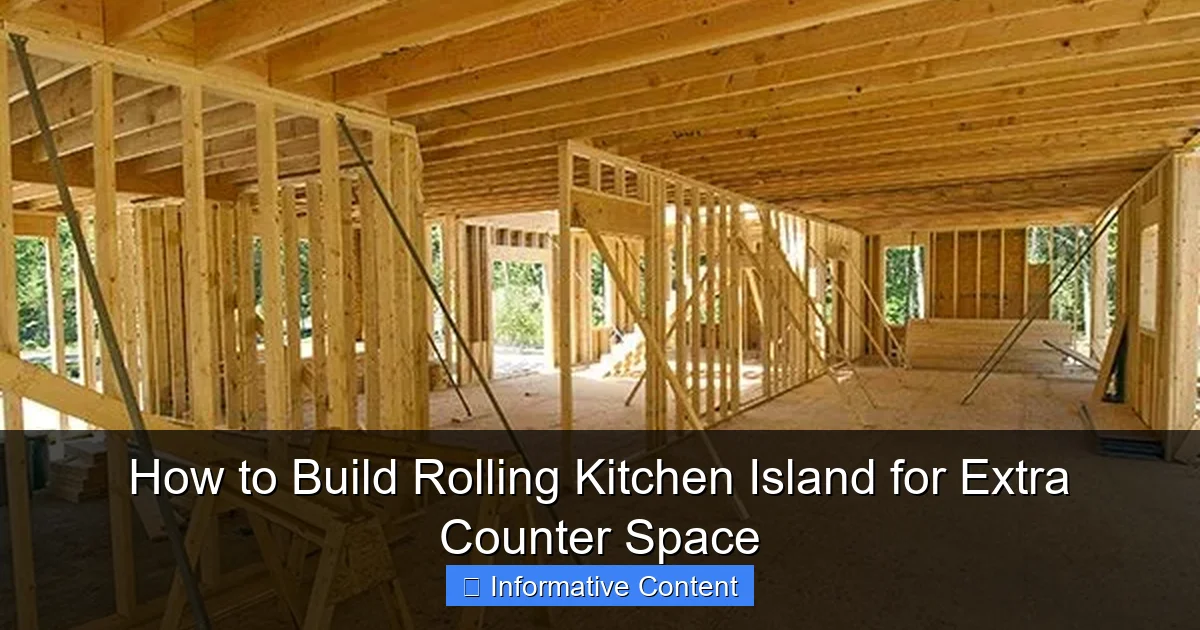 How to Build Rolling Kitchen Island for Extra Counter Space