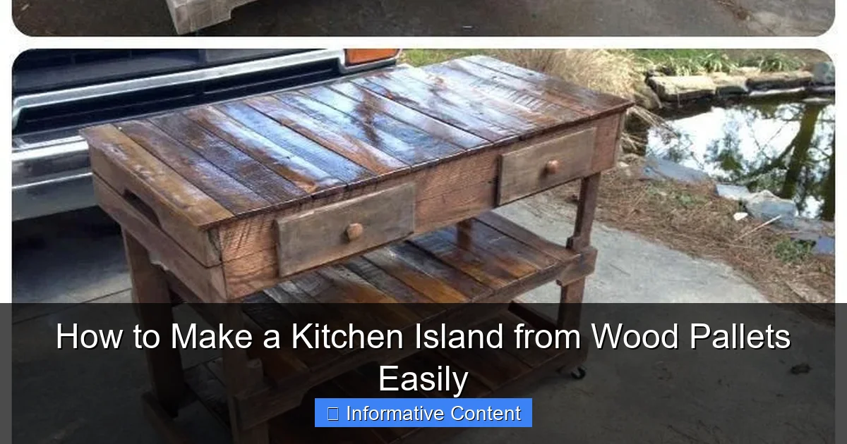 How to Make a Kitchen Island from Wood Pallets Easily