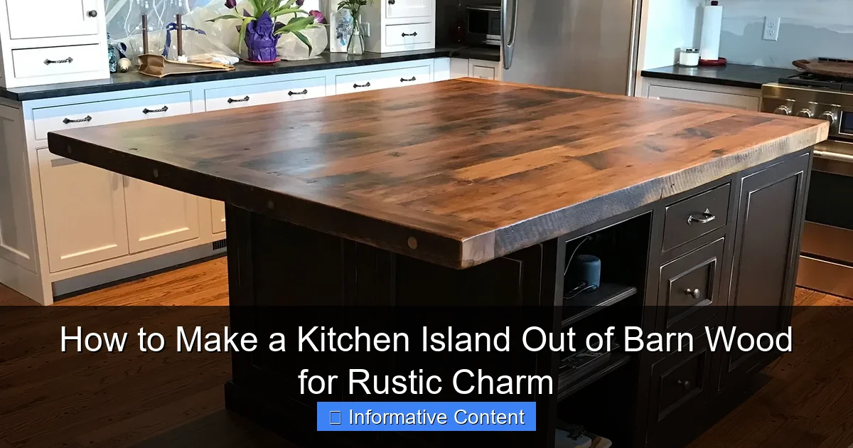 How to Make a Kitchen Island Out of Barn Wood for Rustic Charm