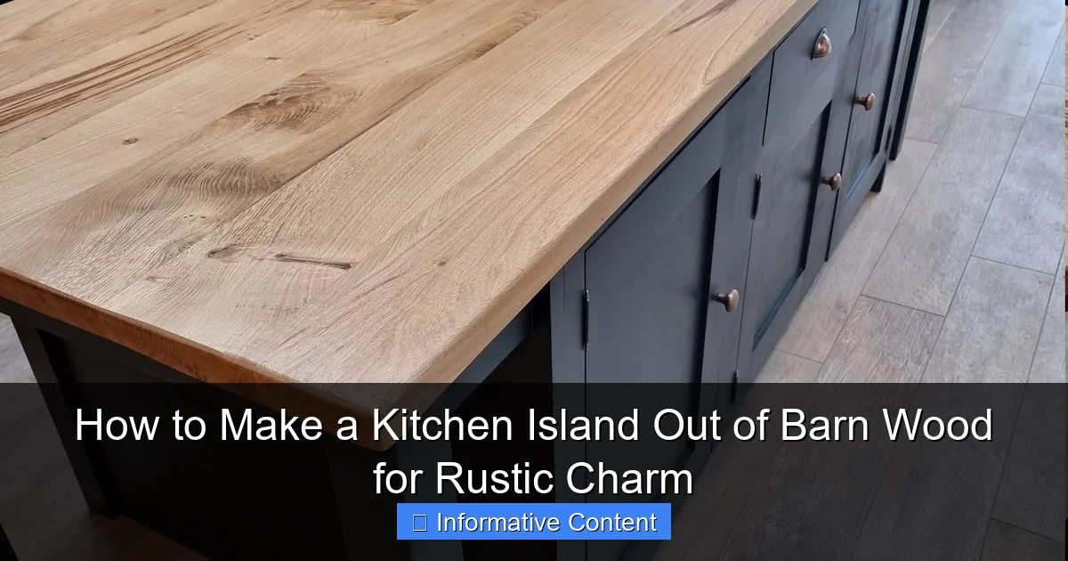 How to Make a Kitchen Island Out of Barn Wood for Rustic Charm