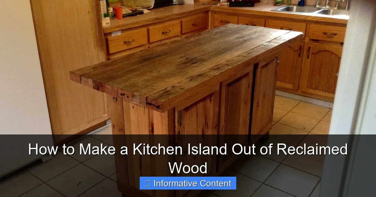 How to Make a Kitchen Island Out of Reclaimed Wood