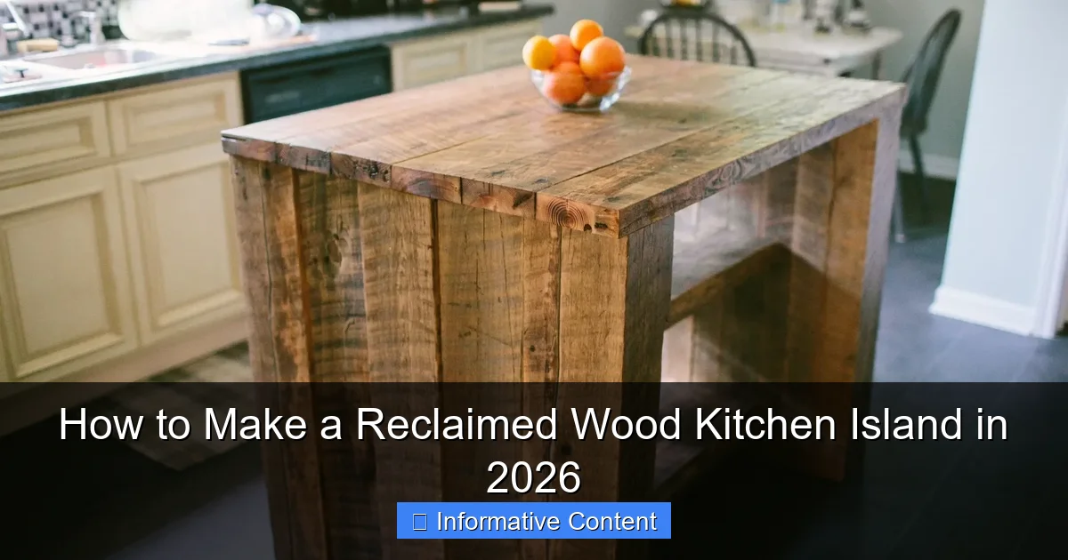 How to Make a Reclaimed Wood Kitchen Island in 2026