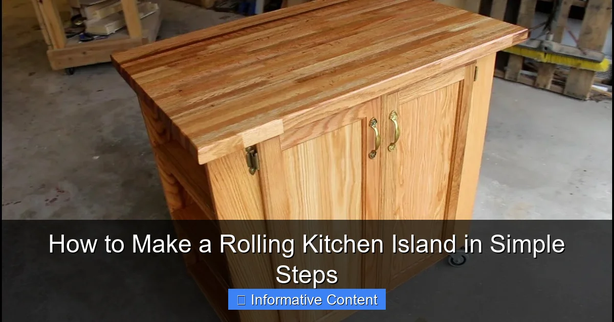 How to Make a Rolling Kitchen Island in Simple Steps