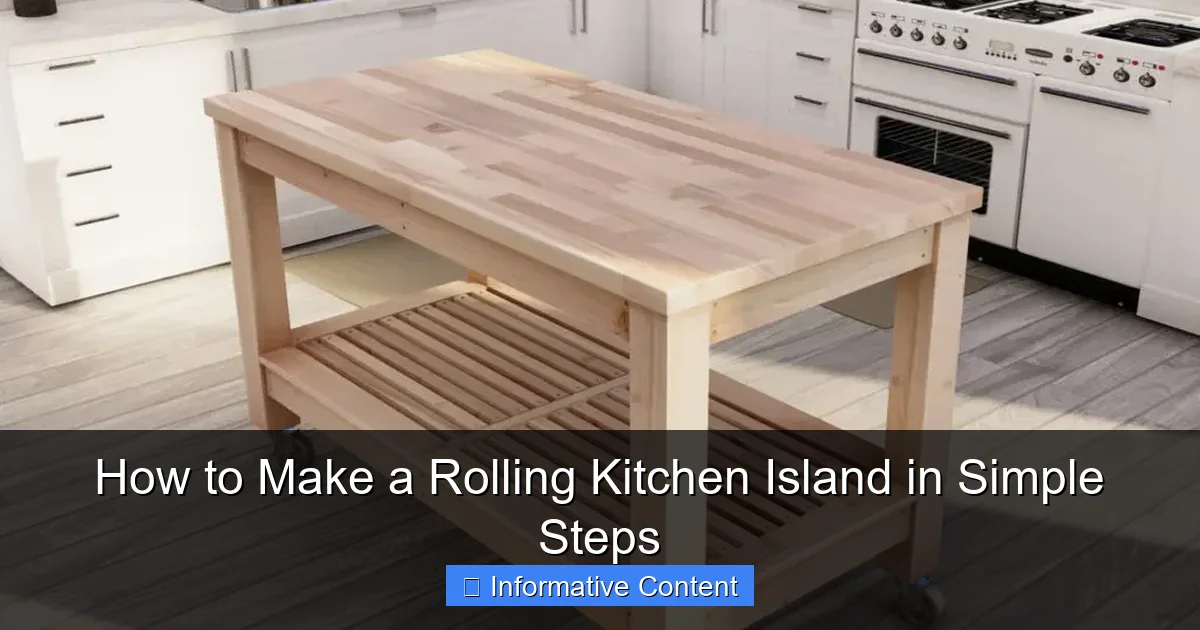 How to Make a Rolling Kitchen Island in Simple Steps