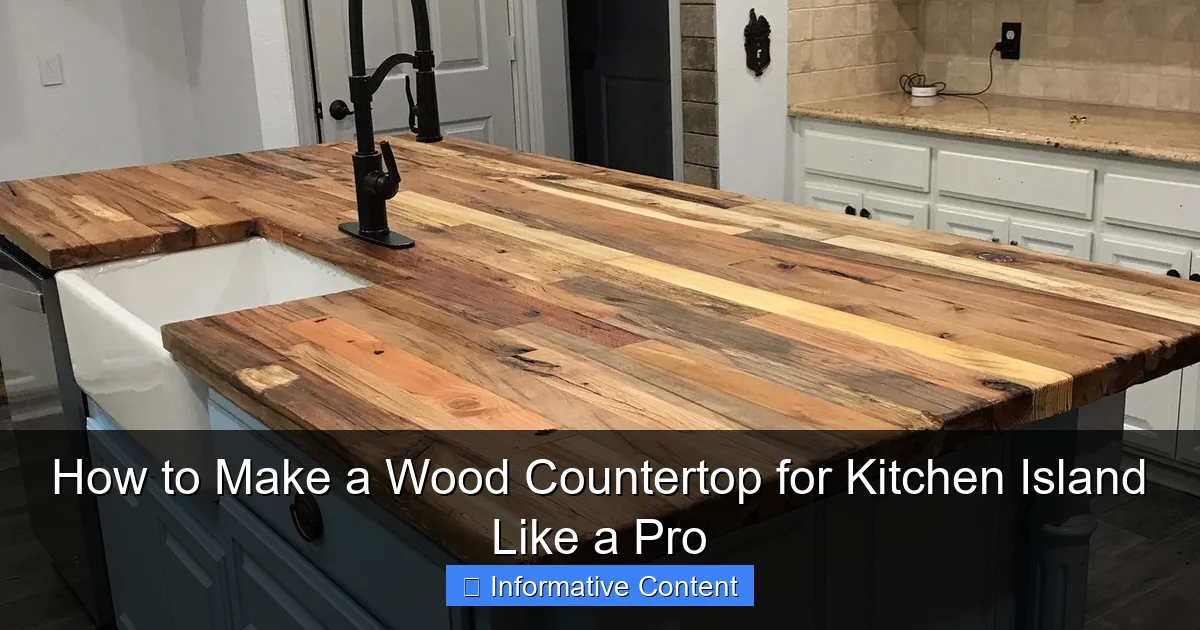 How to Make a Wood Countertop for Kitchen Island Like a Pro
