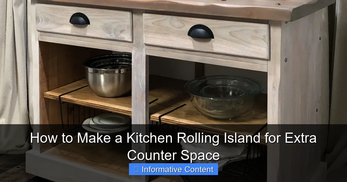 How to Make a Kitchen Rolling Island for Extra Counter Space