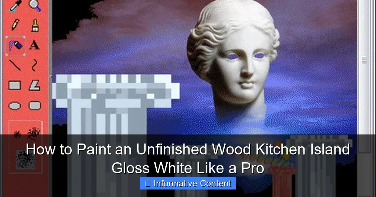 How to Paint an Unfinished Wood Kitchen Island Gloss White Like a Pro