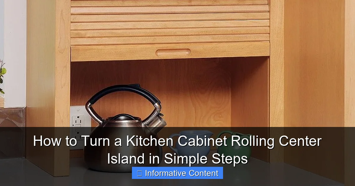 How to Turn a Kitchen Cabinet Rolling Center Island in Simple Steps
