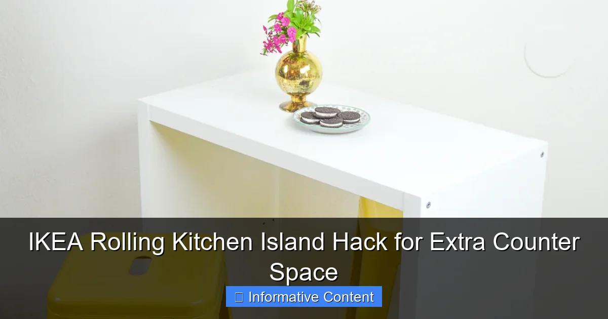 IKEA Rolling Kitchen Island Hack for Extra Counter Space