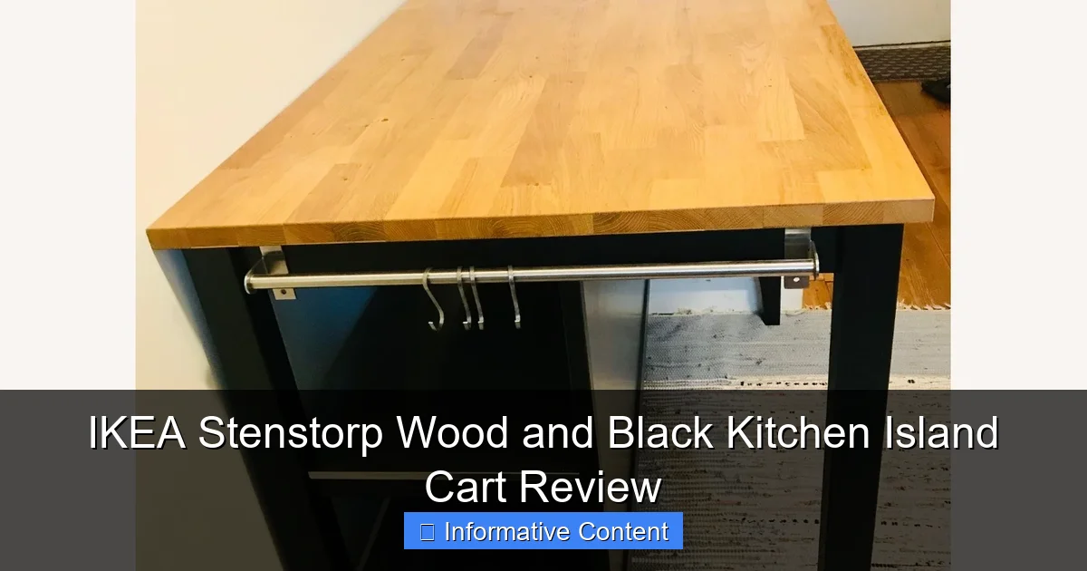 IKEA Stenstorp Wood and Black Kitchen Island Cart Review