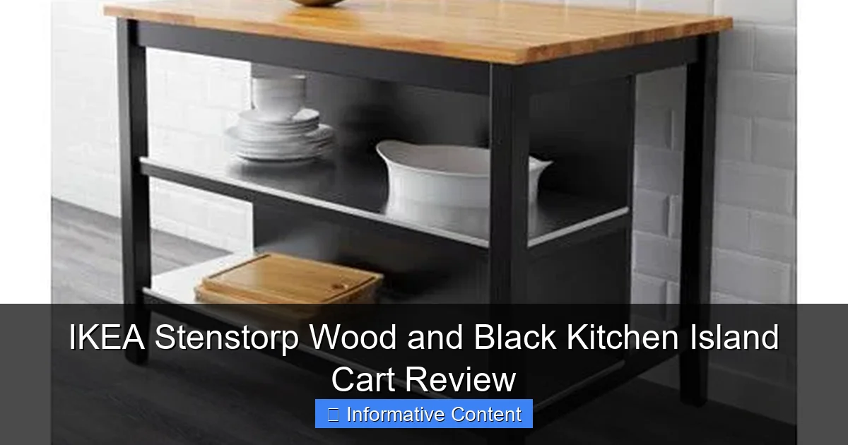 IKEA Stenstorp Wood and Black Kitchen Island Cart Review