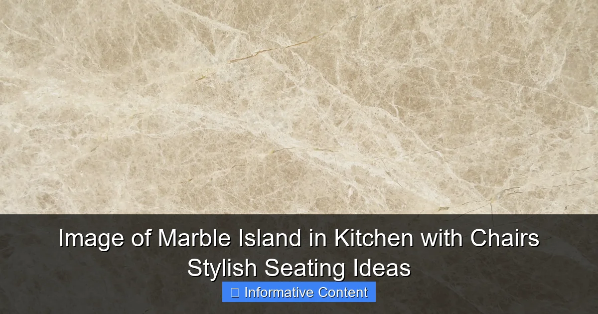 Image of Marble Island in Kitchen with Chairs Stylish Seating Ideas
