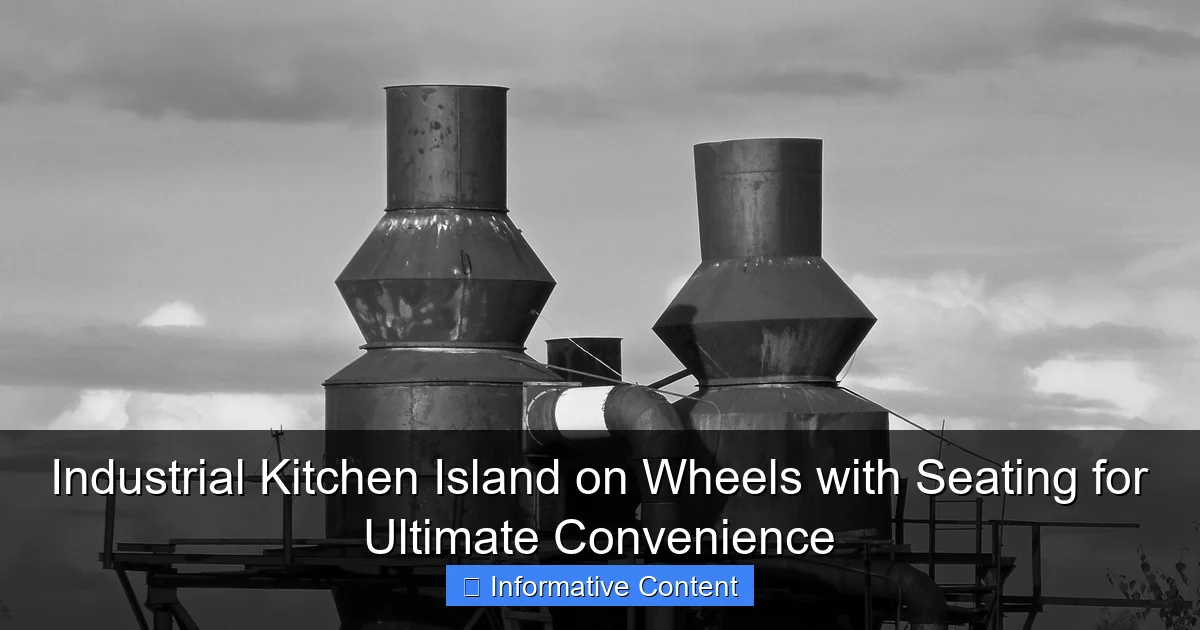 Industrial Kitchen Island on Wheels with Seating for Ultimate Convenience
