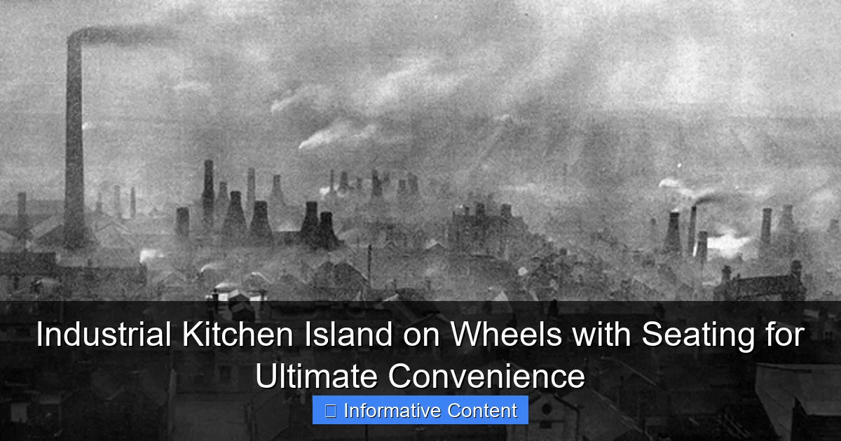 Industrial Kitchen Island on Wheels with Seating for Ultimate Convenience