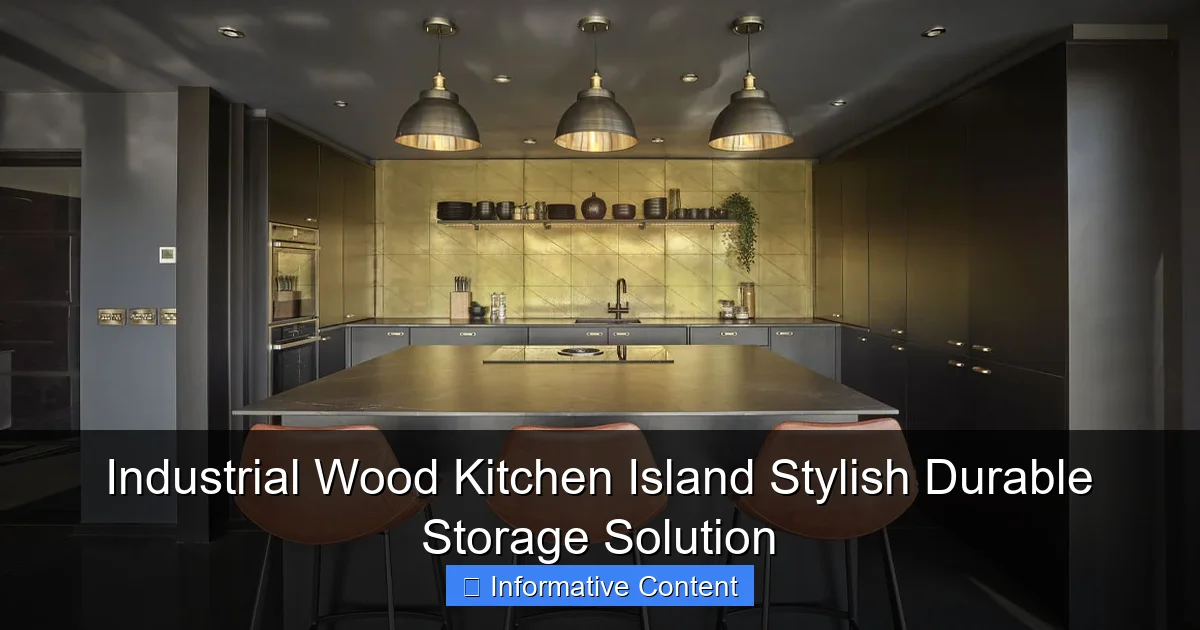Industrial Wood Kitchen Island Stylish Durable Storage Solution