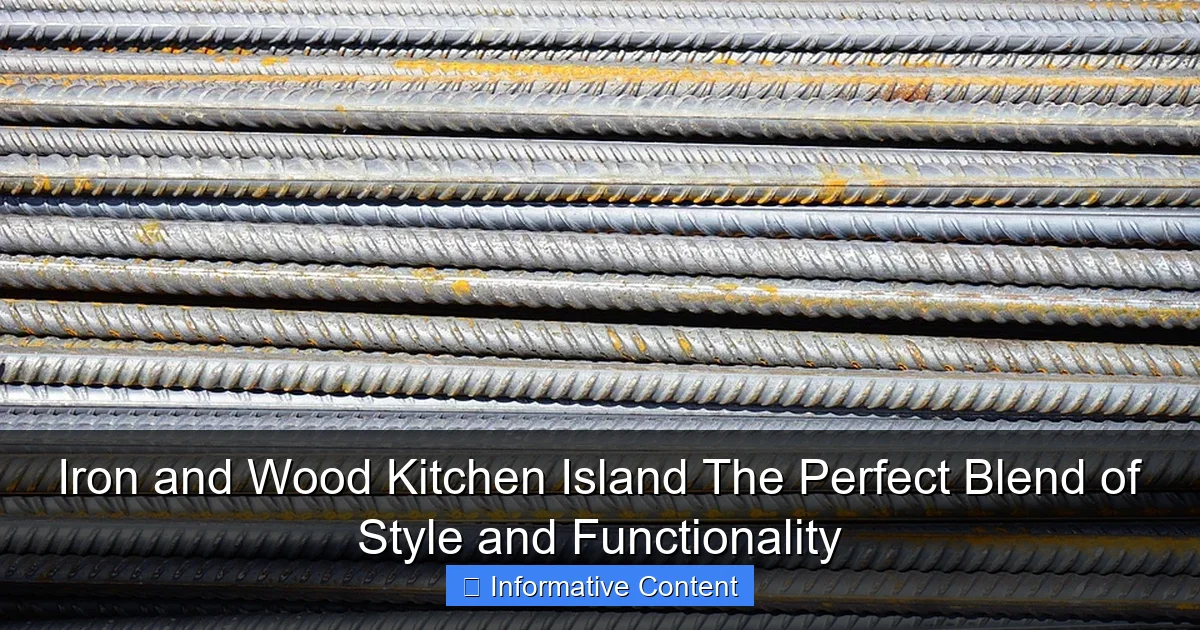 Iron and Wood Kitchen Island The Perfect Blend of Style and Functionality