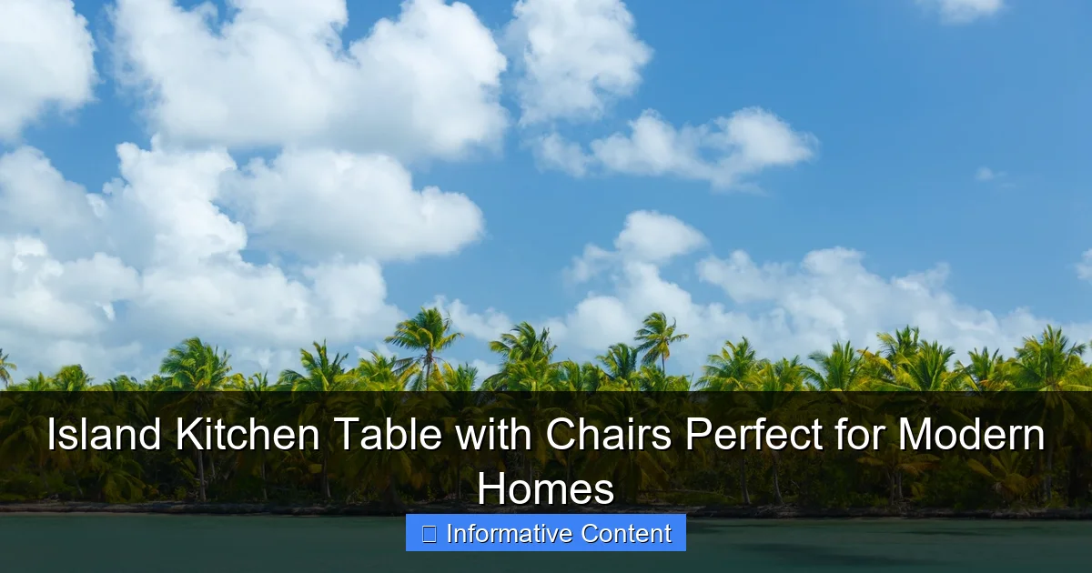 Island Kitchen Table with Chairs Perfect for Modern Homes