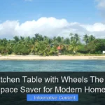 Island Kitchen Table with Wheels The Ultimate Space Saver for Modern Homes