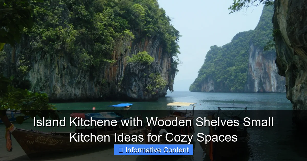Island Kitchene with Wooden Shelves Small Kitchen Ideas for Cozy Spaces