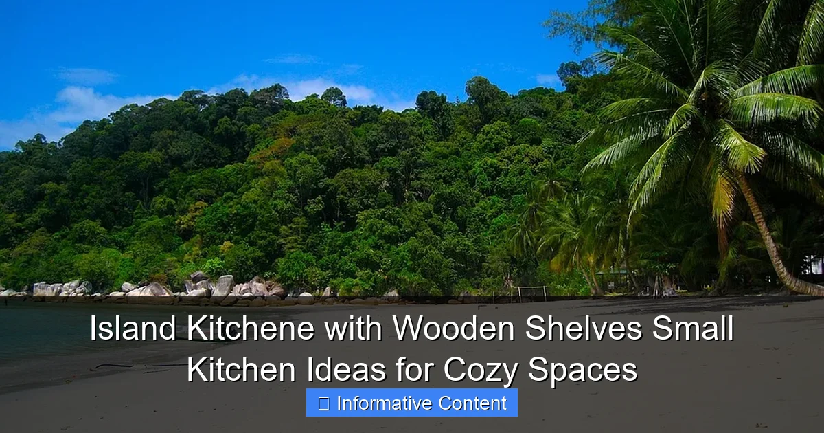 Island Kitchene with Wooden Shelves Small Kitchen Ideas for Cozy Spaces