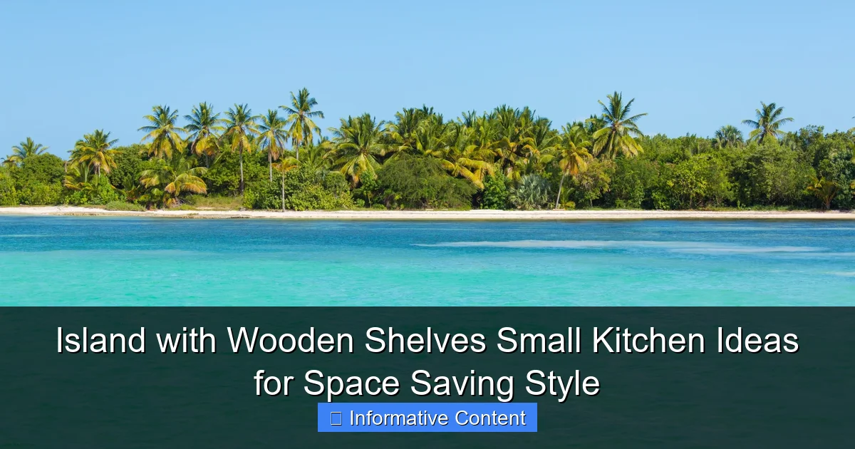 Island with Wooden Shelves Small Kitchen Ideas for Space Saving Style