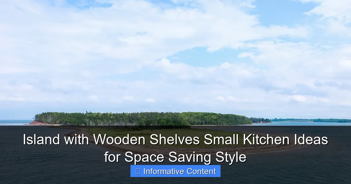 Island with Wooden Shelves Small Kitchen Ideas for Space Saving Style
