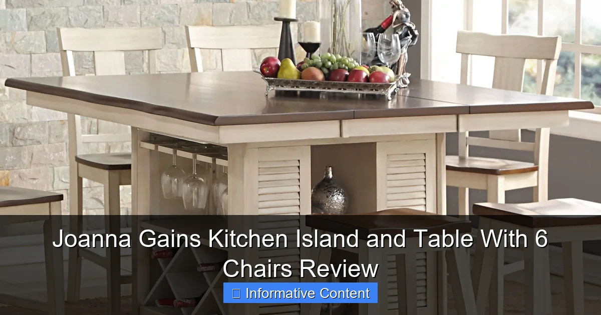 Joanna Gains Kitchen Island and Table With 6 Chairs Review