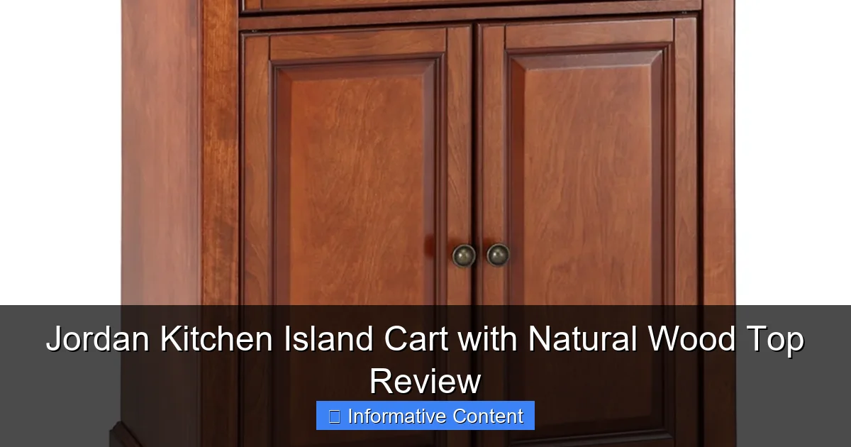 Jordan Kitchen Island Cart with Natural Wood Top Review