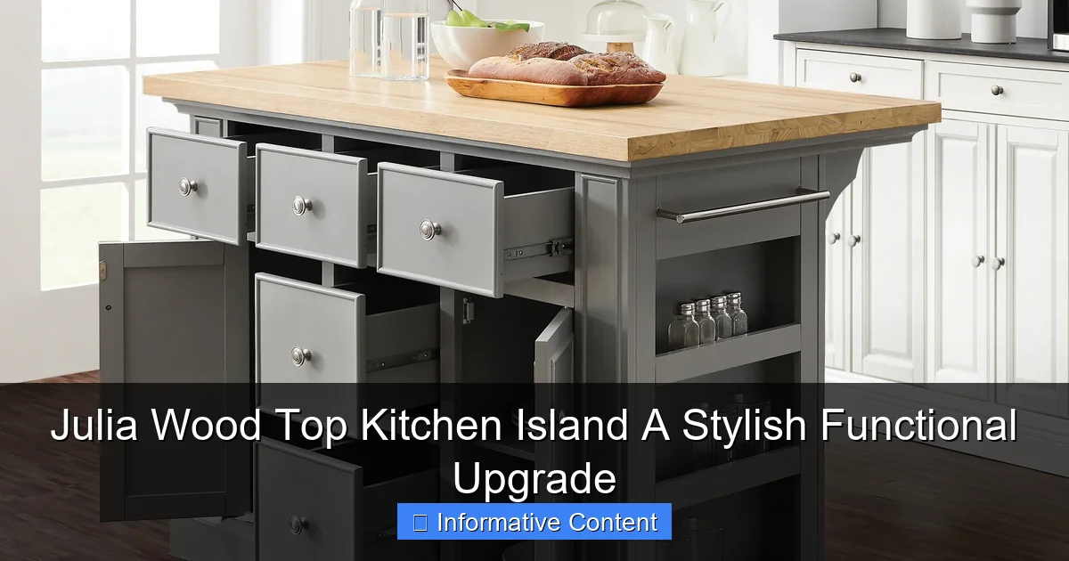 Julia Wood Top Kitchen Island A Stylish Functional Upgrade