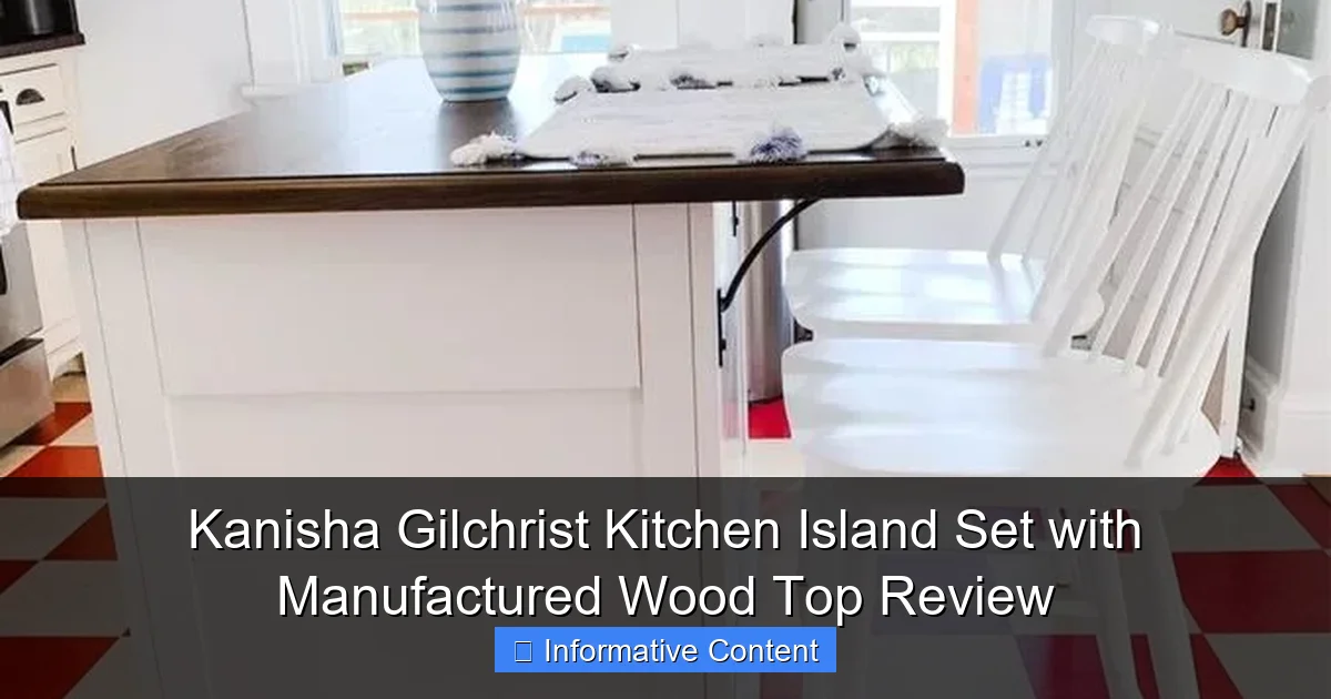 Kanisha Gilchrist Kitchen Island Set with Manufactured Wood Top Review