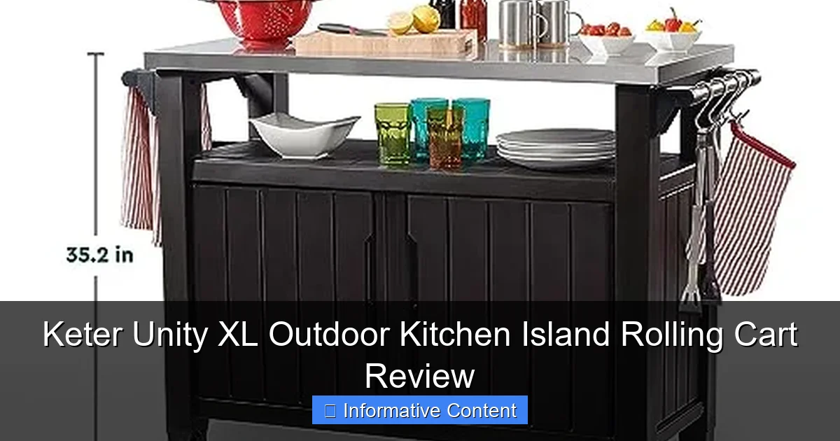 Keter Unity XL Outdoor Kitchen Island Rolling Cart Review