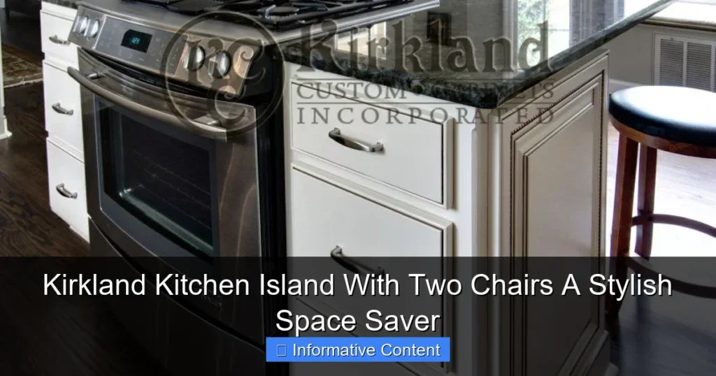 Kirkland Kitchen Island With Two Chairs A Stylish Space Saver