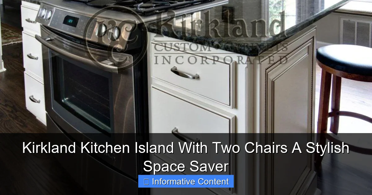 Kirkland Kitchen Island With Two Chairs A Stylish Space Saver