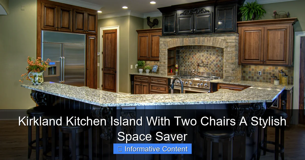 Kirkland Kitchen Island With Two Chairs A Stylish Space Saver