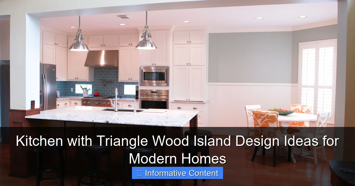 Kitchen with Triangle Wood Island Design Ideas for Modern Homes