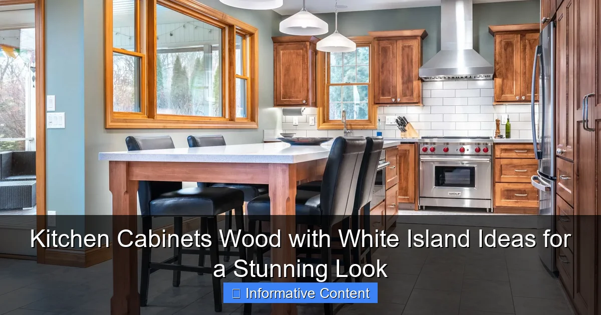 Kitchen Cabinets Wood with White Island Ideas for a Stunning Look