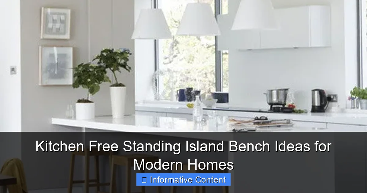 Kitchen Free Standing Island Bench Ideas for Modern Homes