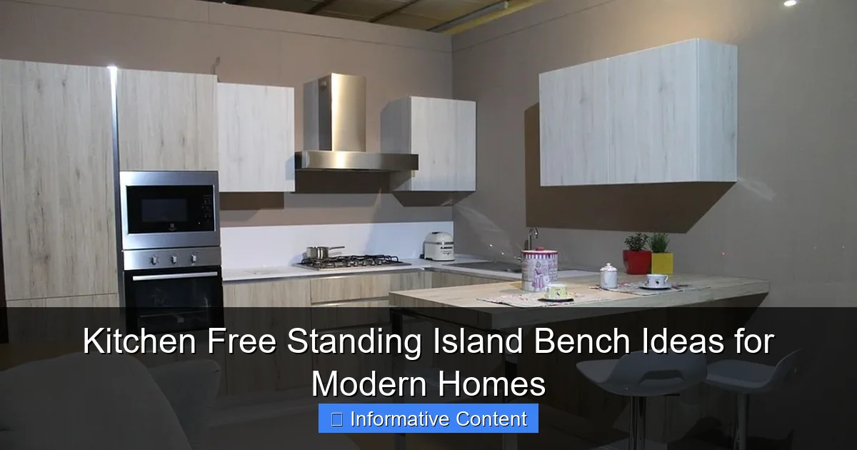 Kitchen Free Standing Island Bench Ideas for Modern Homes