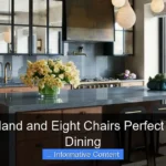 Kitchen Island and Eight Chairs Perfect for Family Dining