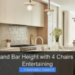 Kitchen Island Bar Height with 4 Chairs Perfect for Entertaining
