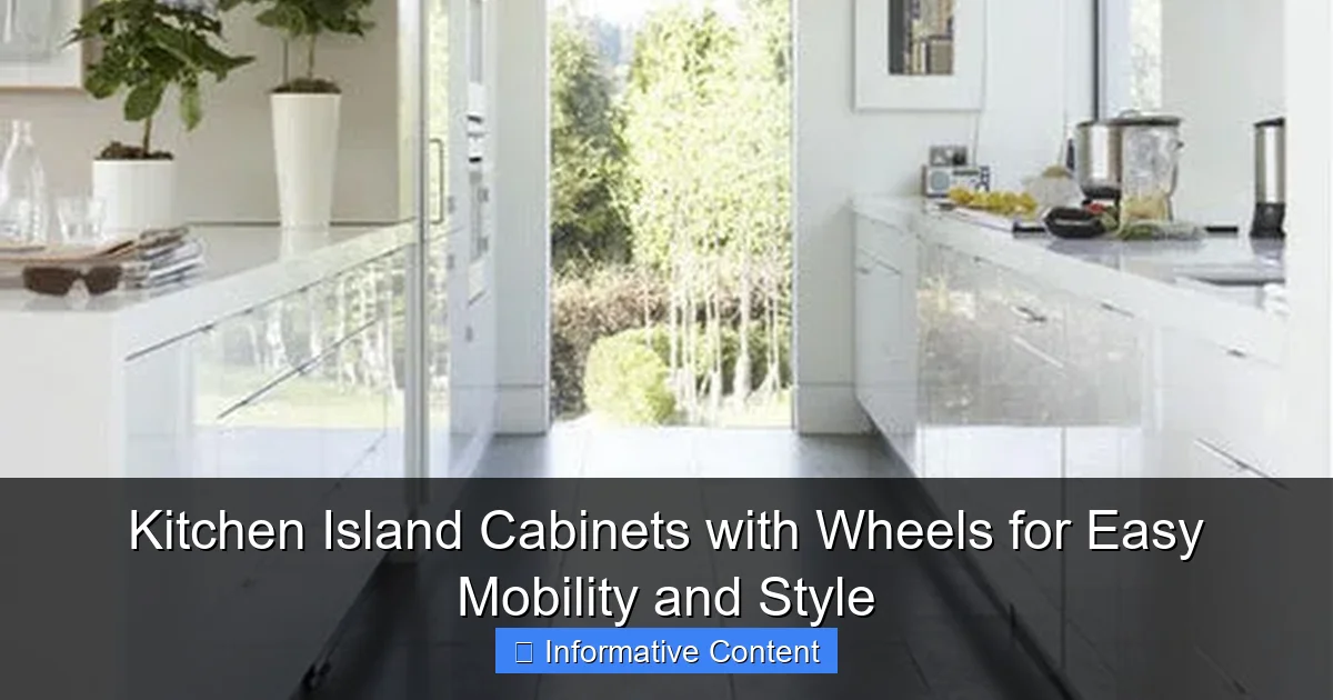 Kitchen Island Cabinets with Wheels for Easy Mobility and Style