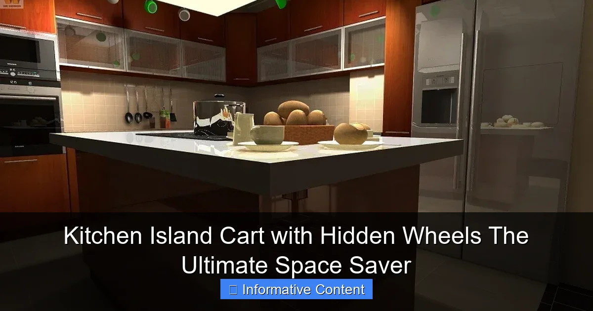Kitchen Island Cart with Hidden Wheels The Ultimate Space Saver