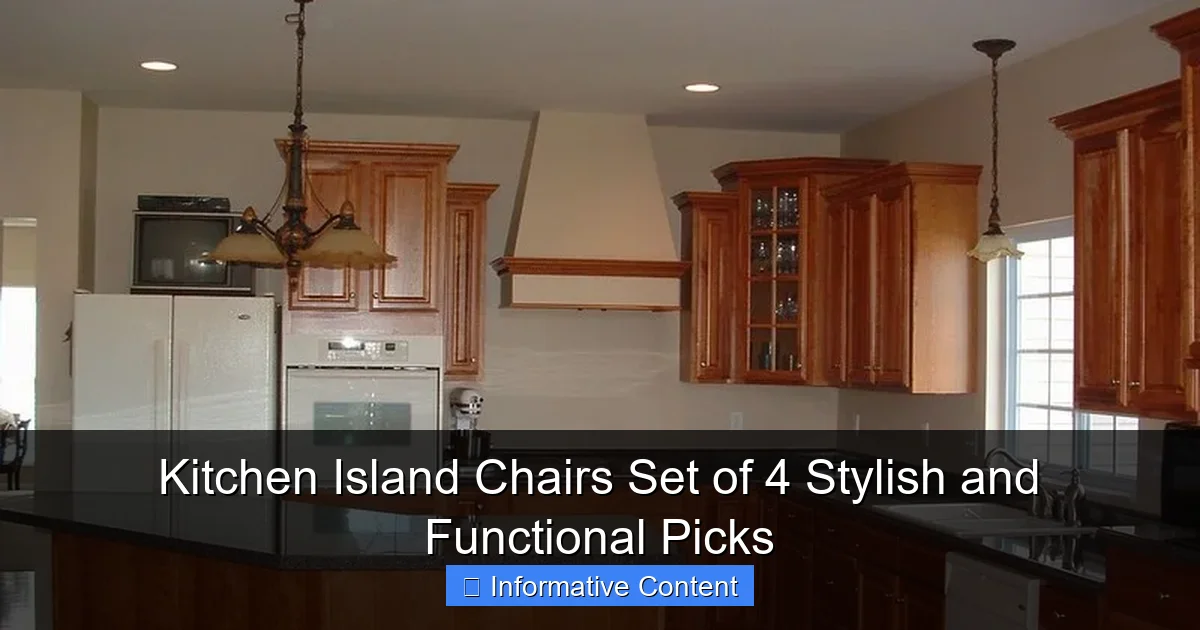 Kitchen Island Chairs Set of 4 Stylish and Functional Picks