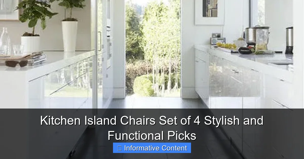 Kitchen Island Chairs Set of 4 Stylish and Functional Picks