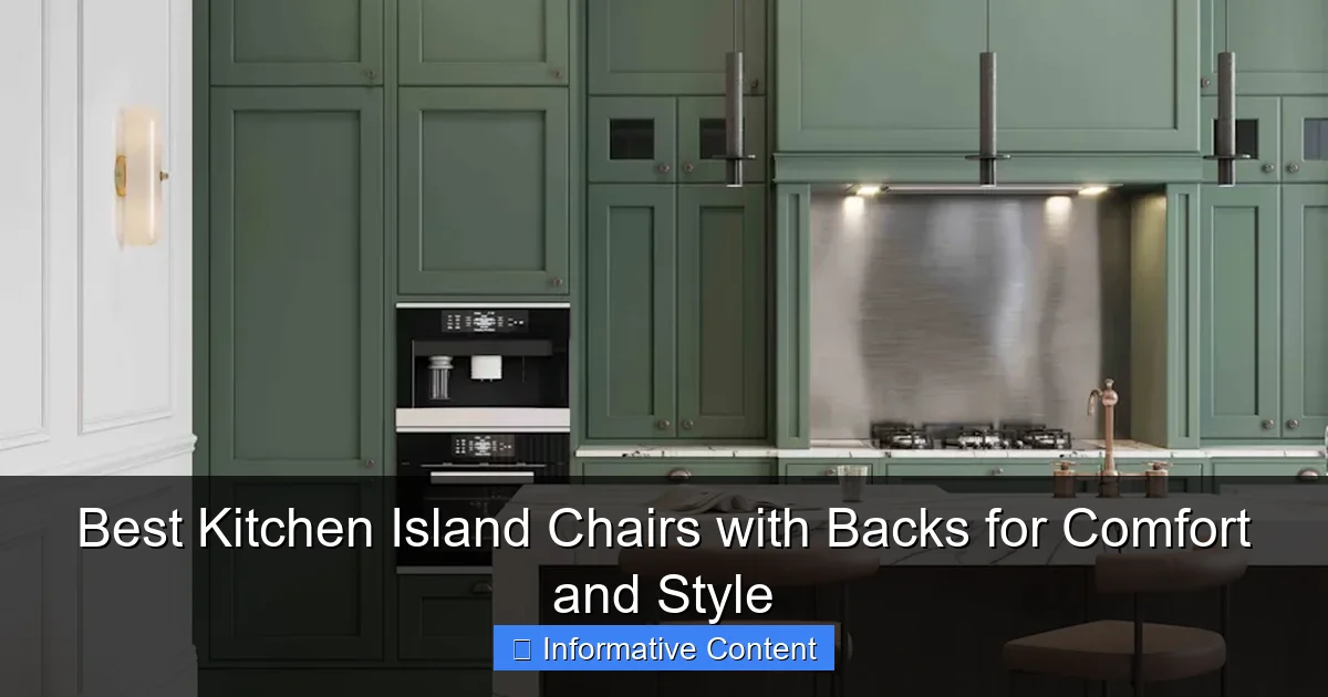 Best Kitchen Island Chairs with Backs for Comfort and Style